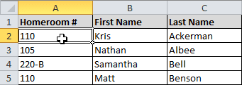 Contoh Hasil Sorting Excel